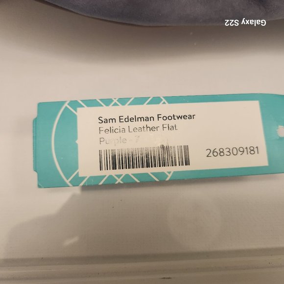 Sam Edelman "Felicia" Leather Purple Flats. NWT. Size 7 and 9 - Picture 9 of 9